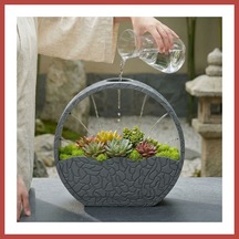 Bezos 3d Baskı Self-watering Planter - Kendi Kendini Sulayan Saksı-gri Erdotıca Standart