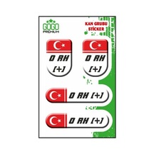 Kan Grubu I 0 Rh + Beyaz Dörtlü Damla Etiket Standart 29518523