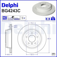 Bmw X1 E84 20i Xd 2.0 2011-2015 Delphi Arka Disk Takım