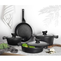 Aryıldız Montana 7 Parça Siyah Tencere Seti