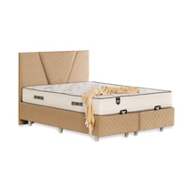 Çift Kişilik Makina Kapitoneli Baza Yatak Başlık Seti 100 x 200 CM