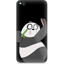Xiaomi Redmi Go Uyumlu Selfie Çeken Panda Desenli Silikon Kılıf