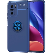 Uryport Xiaomi Poco F3 Kılıf Range Yüzüklü Silikon - Mavi