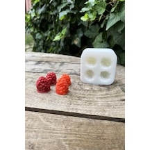 Böğürtlen Dörtlü Mum Kalıbı Silikon 2 X 1,7 X 2 Cm Küçük Süsleme Kalıbı 1 Adet 50 x 22