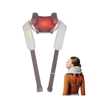 H5 Mini Taşınabilir Omuz Ve Boyun Masaj Aleti, Shiatsu Yoğurma Fonksiyonu, Isıtmalı Masaj, Yıkanabilir Kumaş, Kablosuz Tasarım, Type-c Şarjlı, Ev/ofis/araba Kullanımına Uygun