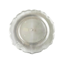 Omeyva Davet Parti Sunum Doğum Günü Şeffaf Sert Plastik Mika Tabak - 22 Cm. - 6 Adetlik Paket Şeffaf