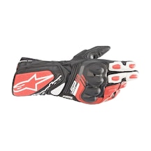 Alpinestars Sp-8 V3 Korumalı Motosiklet Eldiveni Siyah Beyaz Kırmızı