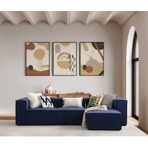 Nova 4 Modül Modüler L Köşe Koltuk Takımı Lacivert