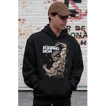 Sevbano Arnold Pumping Iron Bodybuilding Fitness Unisex Oversize Sporcu H Siyah