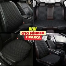 Kia Rio Koltuk Deri Minderi 7 Parça Ön Ve Arka Oturak Sırt Dayama Minder Siyah-siyah