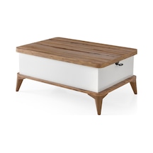 Akasya 5 Kademeli Akıllı Sihirli Orta Sehpa 114 60x90 Ekru Ceviz