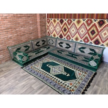 Coton Şark Köşesi Saraylı Desen Minder Takımı 10 Parça
