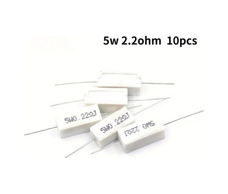Globalbloom 10 Adet 5w 2.2 Ohm Seramik Güç Direnci - Neme Ve Darbeye Dayanıklı
