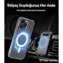 İphone 16 İle Uyumlu Şeffaf Güçlü Manyetik Kılıf, Ultra Berrak, Pc Çevre Dostu Malzeme, Logo Görünür Kapak, Tam Uyumlu, Köşe Darbe Emici Yastıklı Premium Case Şeffaf 50 x 22