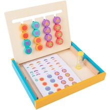 Bebek Ahşap Boncuklu Oyuncaklar Renk Şekli Algı Eşleşen Yapboz Bulmaca Renk Boncuklar Renk Montessori Bilişsel Erken Eğitim Oyuncak-açık Sarı