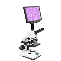 Ece Opto-edu Dijital Mikroskop Isıtıcılı Tabla Sperm Ve Kan Görüntülemeye Özel Veteriner Mikroskobu Kameralı 9" Lcd Ekran