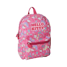 Hello Kitty Anaokul Çantası Pembe Çift Bölmeli Çok  Renkli