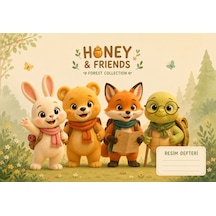 Honey & Friends Sevimli Orman Karakterleri Temalı Çocuk Resim Defteri 21 X 29 Cm Tekil Ürün
