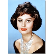 Cakasepetim Sophia Loren Yakın Çekim Ahşap Mdf Tablo