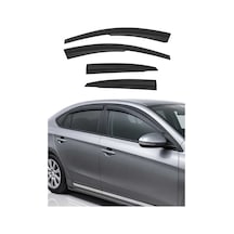 Ford Focus I Sedan 1999-2004 Uyumlu Araca Özel Sport Style Akrilik Cam Rüzgarlığı Koyu Duman 4 Parça