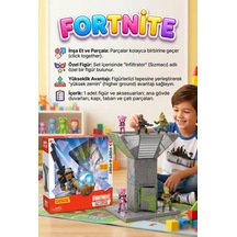 Fortnite Temalı Minyatür Figürlü Ve Tak-birleştir Kuleli Dekoratif Yapı Oyuncak Seti