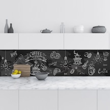 Mutfak Tezgah Arası Folyo Fayans Kaplama Folyosu Coffee Menu