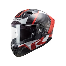 Ls2 Thunder Karbon Racıng 1 Kırmızı-beyaz Kask Beyaz-Kırmızı