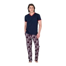 Pierre Cardin 6046 Erkek Kısa Kollu Penye Pijama Takımı-lacivert Lacivert