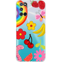 Oppo A52 İle Uyumlu Water Color 5 Kamera Korumalı Şeffaf Kılıf Şeffaf