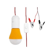 Ayt 12v Led Ampul Çakmaklıklı Akü Maşalı Krokodilli Kamp Lambası Tamirci Aydınlatma Led Aç Kapa Anahtarlı