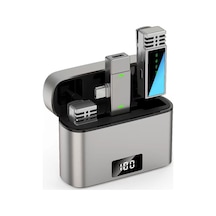 Jmary Mw-15 Type-c Portlu Canlı Yayın Kablosuz Yaka Mikrofonu Gri