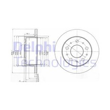 DELPHI BG3923 FREN DİSKİ ARKA 18Q DUCATO 94-06 / BOXER 94-06 / JU