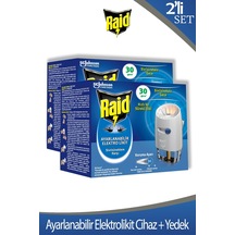 Raid Ayarlanabilir Elektrolikit 30 Gece Cihaz + Yedek X 2 Adet