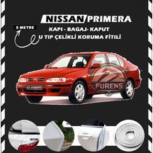 Nissan Primera Oto Araç Kapı Koruma Fitili 5metre Parlak Beyaz Renk