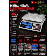 Yeni Nesil 40 Kg Elektronik Terazi 2 Gram Hassasiyetli Şarjlı