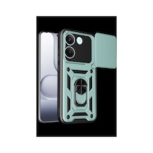 Xiaomi Poco X8 Pro Pars Lens Yüzüklü Silikon - Yeşil