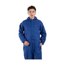 Mavi Fermuar Kapatma Polyester Büyük Su Geçirmez Araba Tamir Atölyesi Erkek Tulum Şapka Tek Parça Romper 4xl