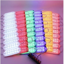 12 Volt 12 Ledli 2.4 W Düz Flashsız Modül Mavi (10 Adet)