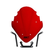 Gp Kompozit Bajaj Pulsar Ns 200 2011-2024 Uyumlu Ön Cam Kırmızı 37 Cm