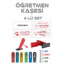 Öğretmen Kaşesi Aferin Kaşesi Cep Kaşesi 4 Lü Set