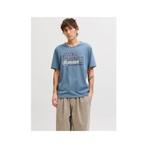 Jack & Jones Jjelogo Tee Ss O-neck 2 Col Ss26 Sn Erkek T-shirt 12288016 Mavi