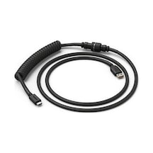 Sarmal Klavye Kablosu Mekanik Oyun Klavyesi Için El Yapımı Örgülü Sarmal Usb-c Kablosu Özel Klavye Kablosu Siyah