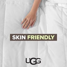 Ugg 23742 Aimee Tam Kraliçe Temel Yorgan Yumuşak Ve Rahat Kapitone Battaniye Makinede Yıkanabilir Otel Tarzı 228,6 X 233,6 Cm Kutu Dikişli Alternatif Yorganlar, Tam/kraliçe, Parlak Beyaz Açik Mavi