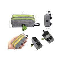 Açık Pet Atık Torbası Köpek Kakası Toplama Çantası Gri Yeşil Çift Fermuarlı