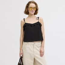 Jack & Jones Kadin V Yaka Kolsuz Üst - Lana - 12294603 Siyah