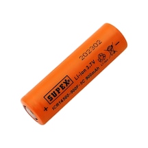 Supex Icr14500 3.7v 900mah Li-ion Şarjlı Pil 5c Deşarj Akımı Başsız