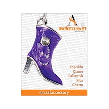 Topuklu Çizme Charm / Asafaccessory Mor