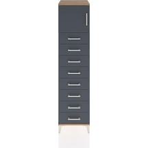 Hyperion Dolap Tek Raflı 8 Çekmeceli Tek Kapaklı 44x44x182 Ça... Çam