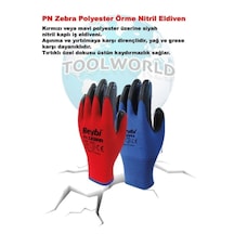 Beybi Pn Zebra Nitril Kaplama Örme İş Eldiveni - 10 Xl Boy