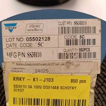 Ss3h10 3a 100v Do214ab Schoyky Diyot 19 Adet